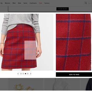 j. crew plaid skirt